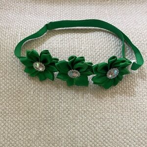 Dog Collar Green with Diamonds